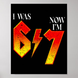Poster J'avais 6 ans maintenant j'ai 7 ans anniversaire d
