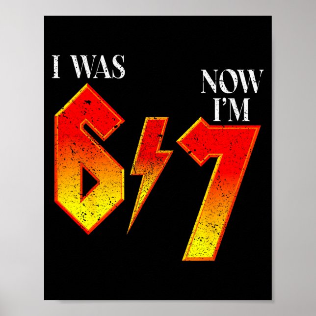 Poster J'avais 6 ans maintenant j'ai 7 ans anniversaire d (Devant)