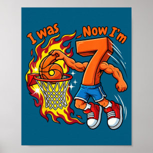 Poster J'avais 6 ans maintenant j'ai 7 ans basket-ball 6