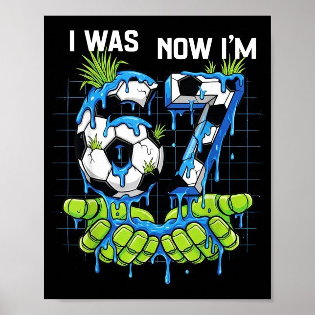 Poster J'avais 6 ans maintenant j'ai 7 ans garçon anniver (Devant)
