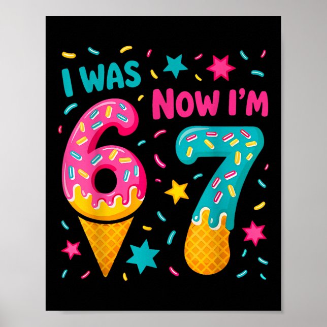 Poster J'avais 6 ans maintenant j'ai 7 ans Six Sept Mème  (Devant)