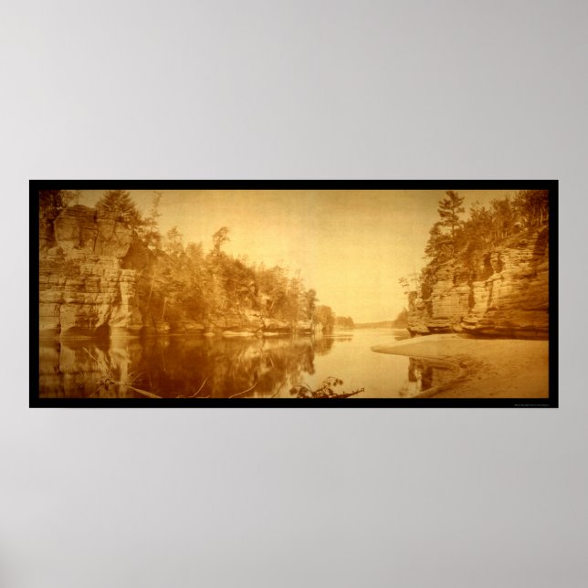 Poster Jaws of the Wisconsin Dells Photo 1894 (Devant)