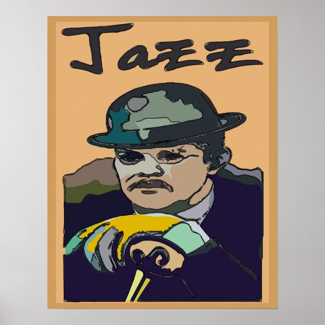 Poster Jazz Abstrait (Devant)