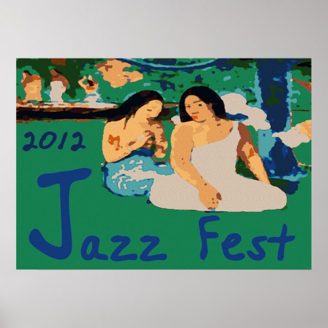 Poster Jazz Fest 2012, assis près de l'arbre (Devant)