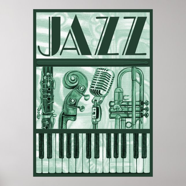 Poster Jazz Green (Devant)