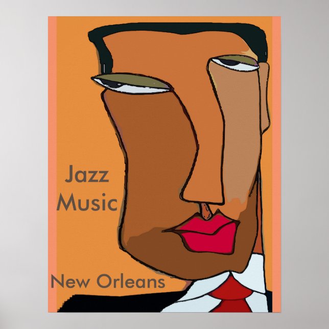 Poster Jazz Music New Orleans 2017, modifier le texte (Devant)