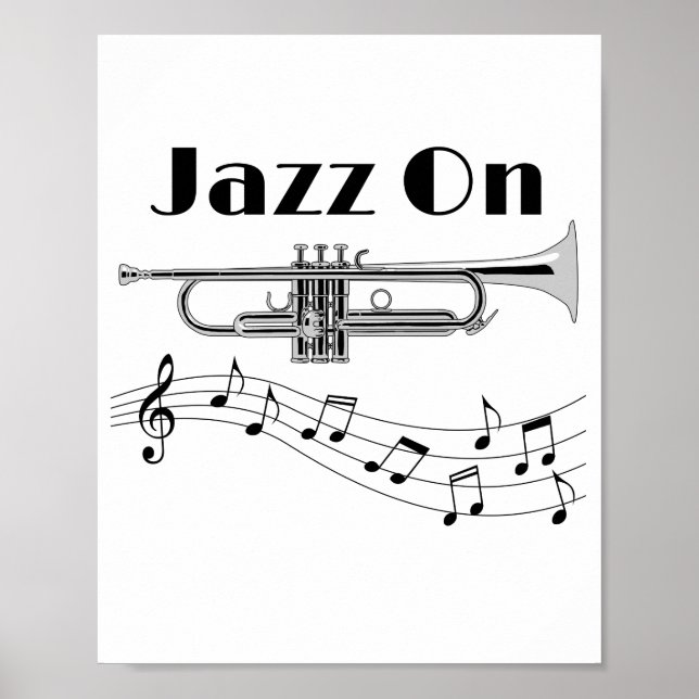 Poster Jazz musicien sur Trumpet Player (Devant)