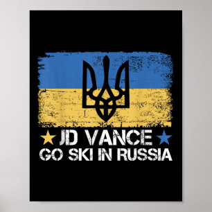 Poster Jd Vance Go Ski En Russie Dit Drôle _ Trump 2