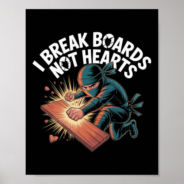 Poster Je casse des planches, pas des cœurs Formation Com (Devant)