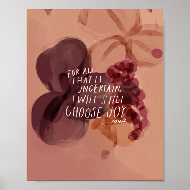 Poster Je choisirai toujours la joie - don inspirant (Devant)