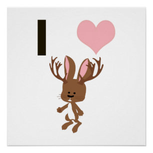 Poster Je coeur Jackalope