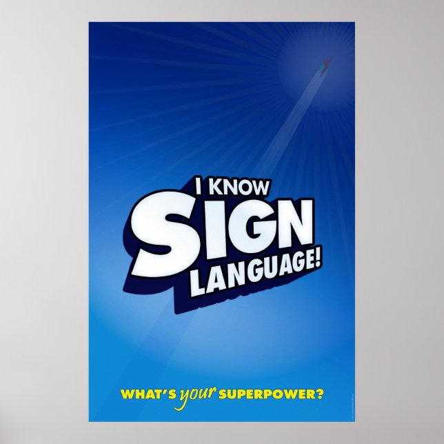 Poster Je connais la langue des signes. (ASL) (Devant)