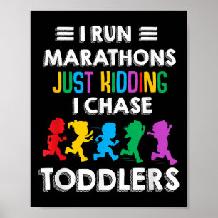 Poster Je Coure Le Marathon En Ravissant Je Poursuis Les 