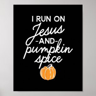 Poster Je Coure Sur Jésus Et Épices Citrouilles - Hallowe