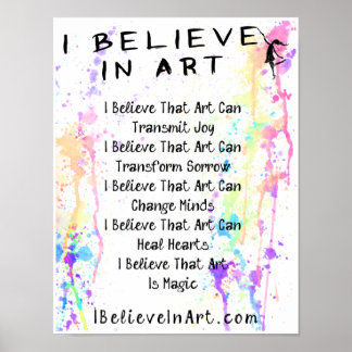 Poster Je Crois En Manifeste D'Art À La Promotion