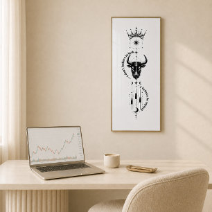 Poster Je crois en moi-même, symbole minimaliste pour tra