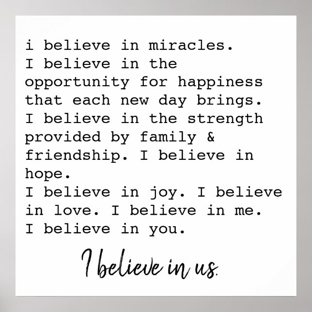 Poster je crois en nous (Devant)