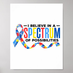 Poster Je Crois En Un Spectre De Possibilités Autisme Mai