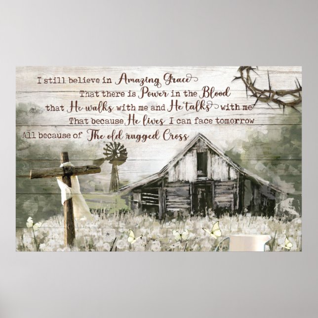 Poster Je Crois Toujours En La Grâce Extraordinaire Dieu (Devant)