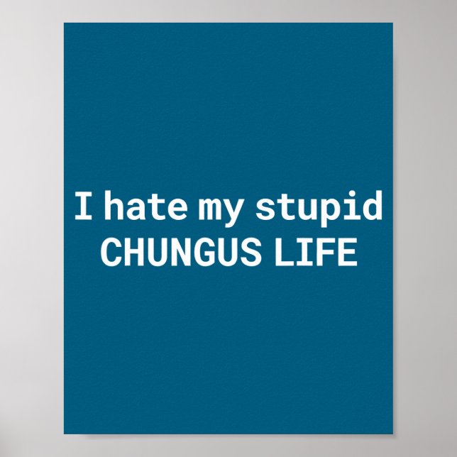 Poster Je déteste ma vie de Stud Chungus, Mème drôle  (Devant)