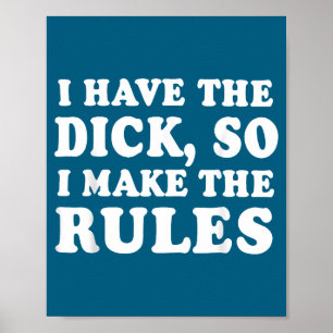 Poster Je Di Ck So Règles Humour