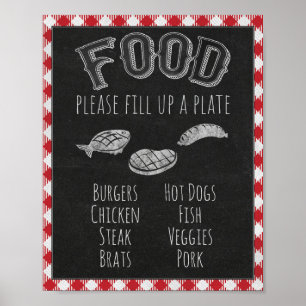 Poster Je fais BBQ Party Food Bar, Grill & BBQ Bar Sign