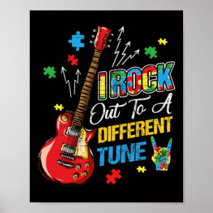 Poster Je Fais Du Rock Sur Un Air Différent Sensibilisati