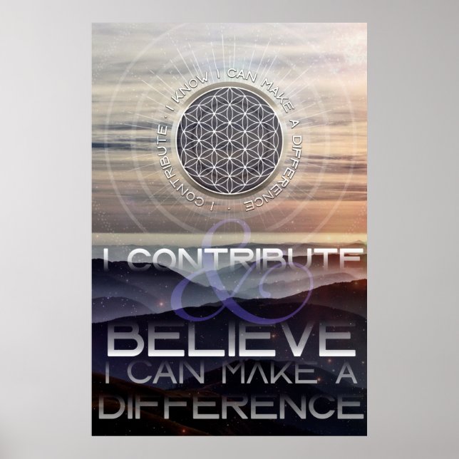 Poster Je fais une différence - Mots d'Affirmation (Devant)