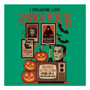 Poster Je Freaking Love Horror Movies