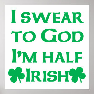 Poster Je jure d'aller Je suis mi-irlandais