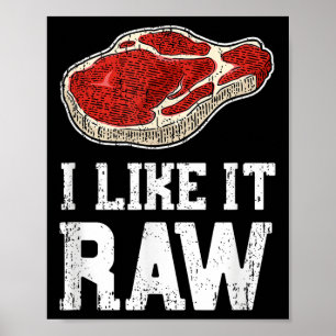 Poster Je L'Aime Chemise Crue - Steak Bbq Pitmasters Gi