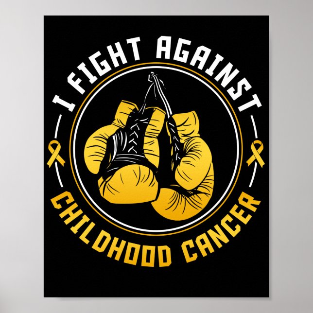 Poster Je lutte contre les gants de boxe contre le cancer (Devant)