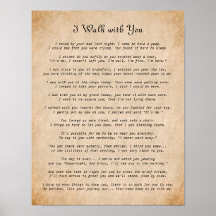 Poster Je marche avec toi Chien Sympathy Poem