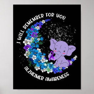 Poster Je me rappellerai pour vous Alzheimer Awareness El