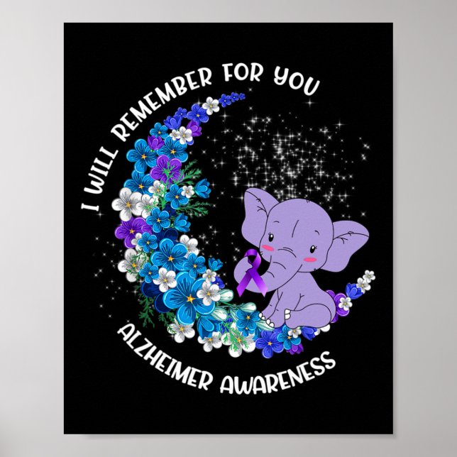 Poster Je me rappellerai pour vous Alzheimer Awareness El (Devant)