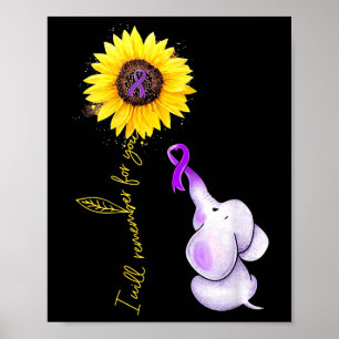 Poster Je Me Souviendrai De Vous Sunflower Elephant Heime