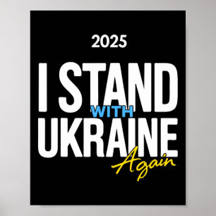 Poster Je me tiens avec l'Ukraine 2025 Chemises Drapeau u
