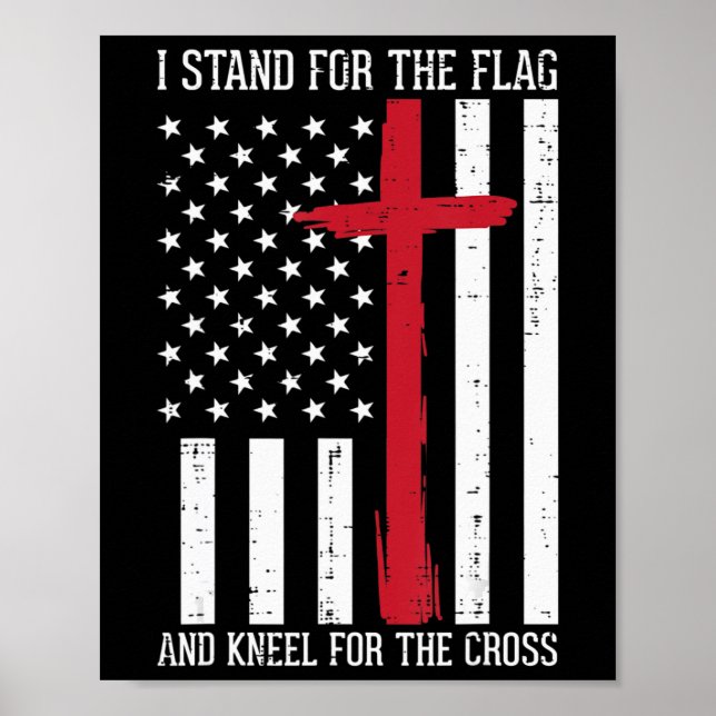 Poster Je Me Trouve Pour Le Drapeau Kneel Pour Cross Memo (Devant)