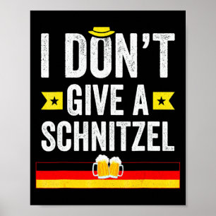 Poster Je m'en fiche comme de schnitzel allemand