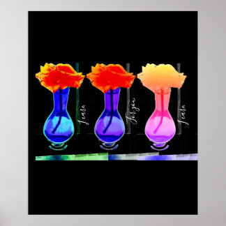 Poster Je m'en soucie. Pour vous. L'art rose de l'abricot