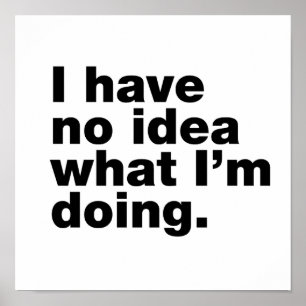 Poster Je n'ai aucune idée de ce que je fais