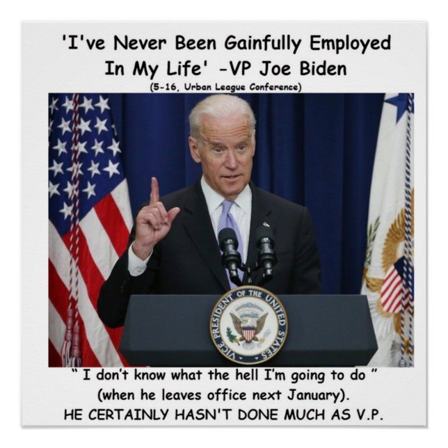 Poster "Je n'ai jamais été employé avec générosité" - Joe (Devant)
