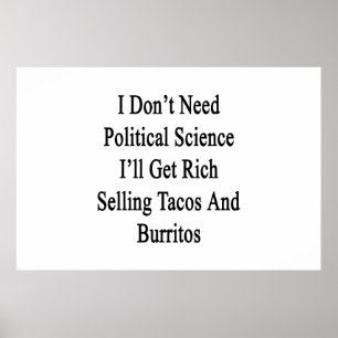 Poster Je n'ai pas besoin de science politique que