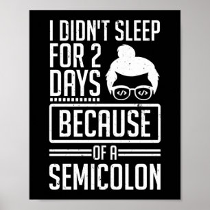 Poster Je n'ai pas dormi le codage du programmeur Semicol