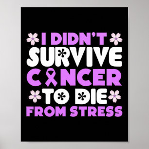 Poster Je n'ai pas survécu au cancer pour mourir du stres