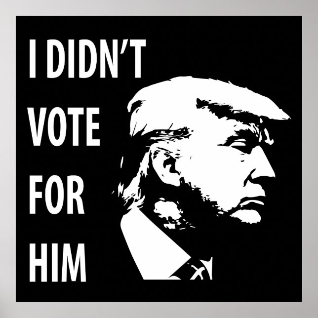 Poster Je n'ai pas voté pour Trump (Devant)