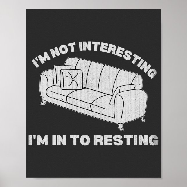 Poster Je n'ai rien d'intéressant à me reposer dans un pa (Devant)