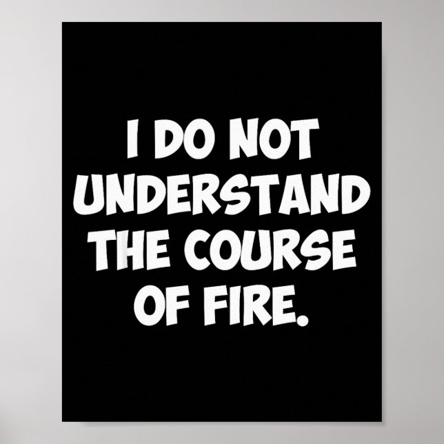 Poster Je ne comprends pas le cours de feu  (Devant)