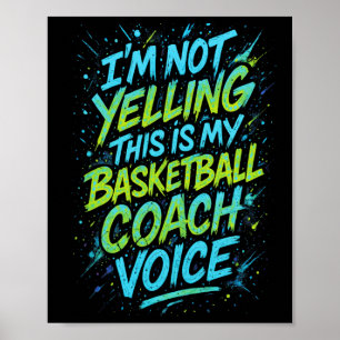 Poster Je Ne Crie Pas C'est Ma Voix De Coach Sketll - Fu