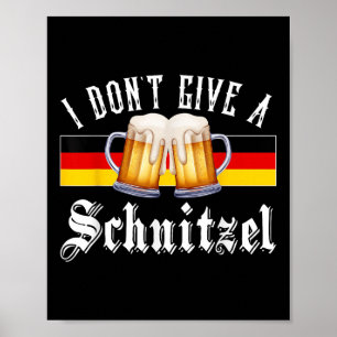 Poster Je Ne Donne Pas De Schnitzel Allemagne Drapeau Hom